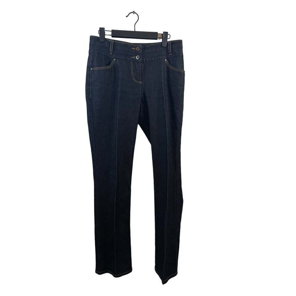 Bisou Bisou Dark Rinse Straight Leg Jeans Size 4